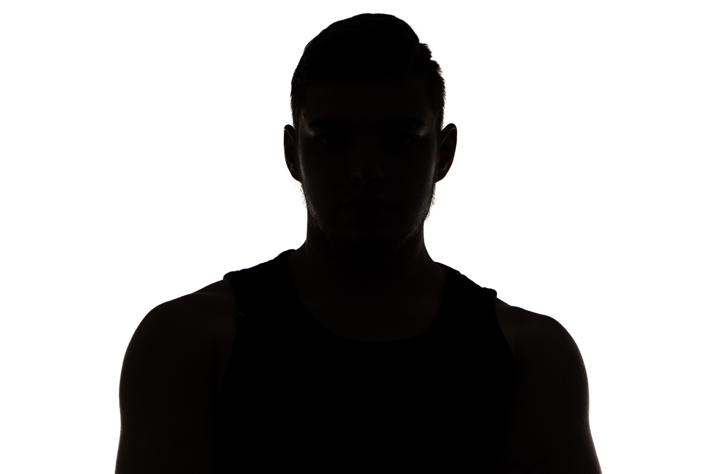 Image of muscular man's silhouette